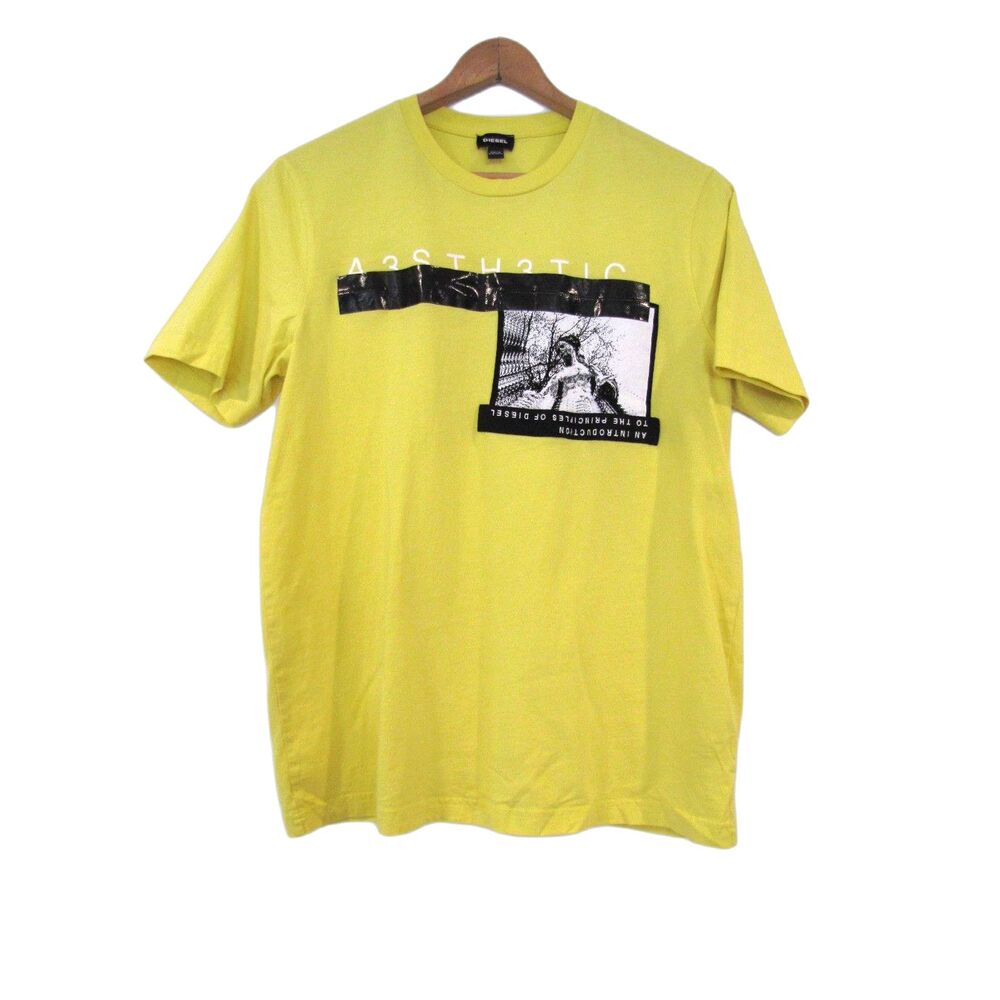 Diesel A3sth3tic Yellow T-Shirt Medium *Sample Short Sleeves